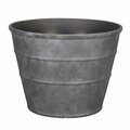 L&G Solutions 12 in. H X 16 in. D Polyresin Hamilton Planter Charcoal PVF5116TCI